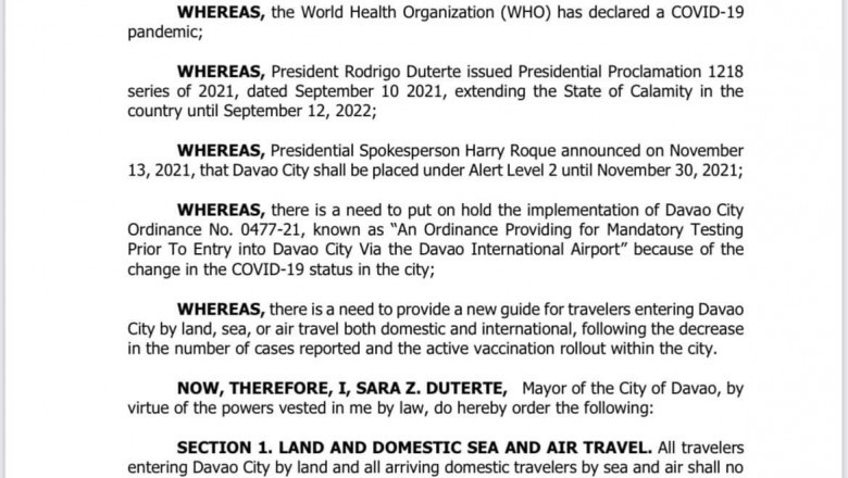 RT-PCR test requirement for Davao City- bound travelers lifted