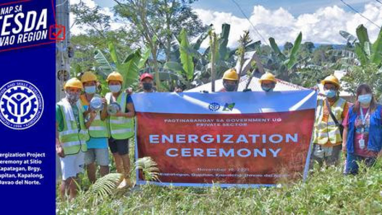 NORDECO,TESDA 11 deliver power  to 50 IP homes in DavNor town