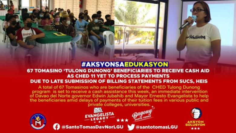 67 Santo Tomas ’ Tulong Dunong’ beneficiaries to receive cash aid