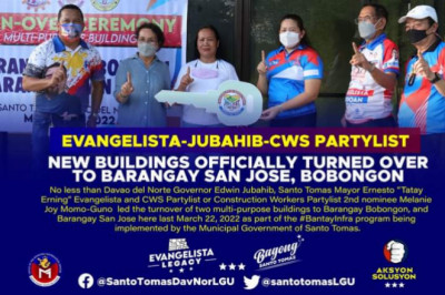 New buildings officially turned-over to Barangay San Jose, Bobongon in Santo Tomas