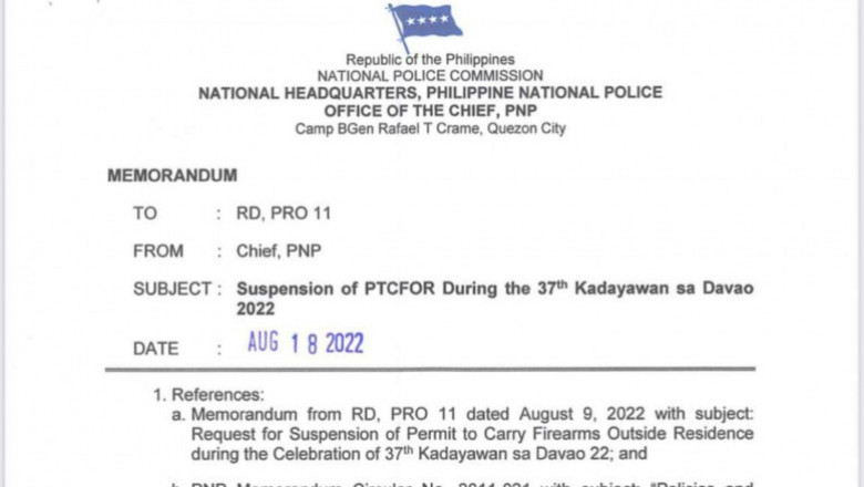PNP okays implementation of region-wide gun ban for Kadayawan Festival
