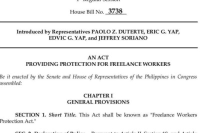 Duterte sees urgency protecting freelance workers in his proposed bill