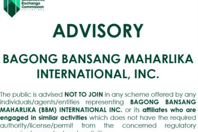 SEC warns public against joining Bagong Bansang Maharlika Int’l Inc.
