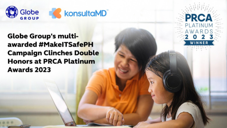 Globe Group's multi-awarded #MakeITSafePH campaign clinches double honors at PRCA Platinum Awards 2023