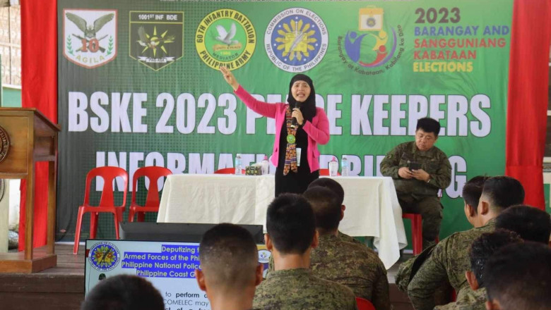 Soldiers undergo training for Barangay, SK elections