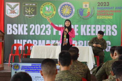 Soldiers undergo training for Barangay, SK elections