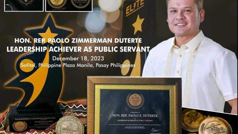 Rep. Duterte cited Leadership Achiever as Public Servant