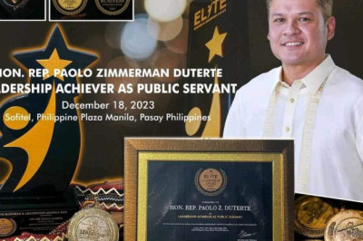 Rep. Duterte cited Leadership Achiever as Public Servant