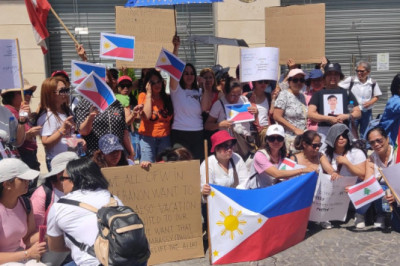 Mga OFW’s sa Lebanon, nagprotesta; Alert Level 3 buot nang ipabakwi