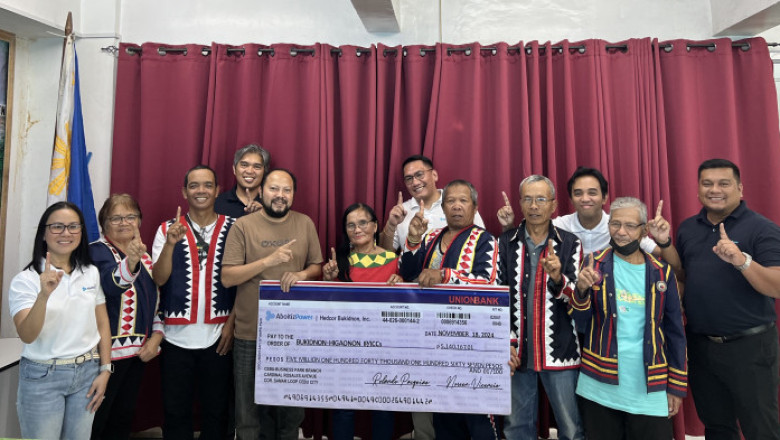 Hedcor turns over ₱5.1M royalty shares to Bukidnon Tribal Communities