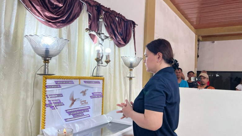 VP Sara Duterte visits earthquake and fire victims in Davao Region