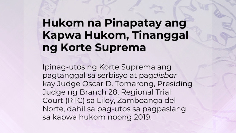 Huwes sa Zamboanga del Norte, tinanggal at dinisbar ng Korte Suprema