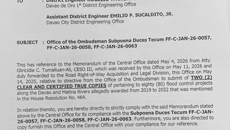 Ombudsman moves  on Davao flood projects hours after Tinio complaint