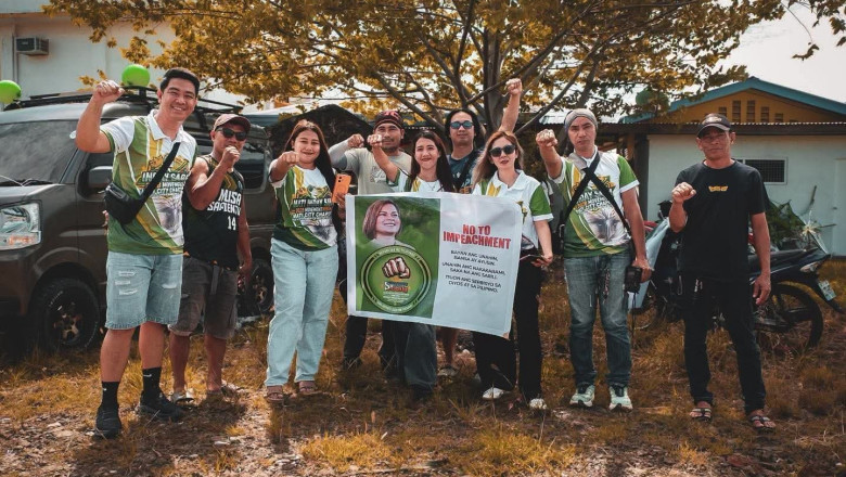 Duterte Supporters Hold Anti-Impeachment Motorcade in Mati City